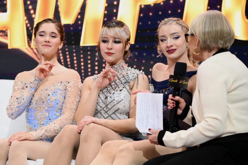 The night belonged to Amber Glenn, but she wouldn’t celebrate it alone